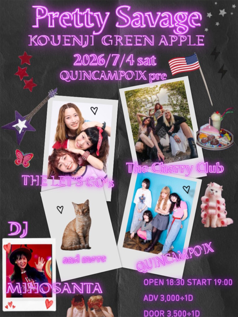 QUINCAMPOIX pre. Pretty Savage フライヤー